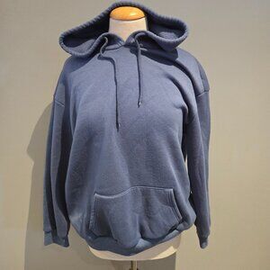 SHEIN Curve Hooded Fleece Sweatshirt | Size 0XL | Blue